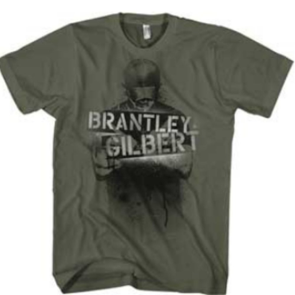 Brantley Gilbert olive green t-shirt